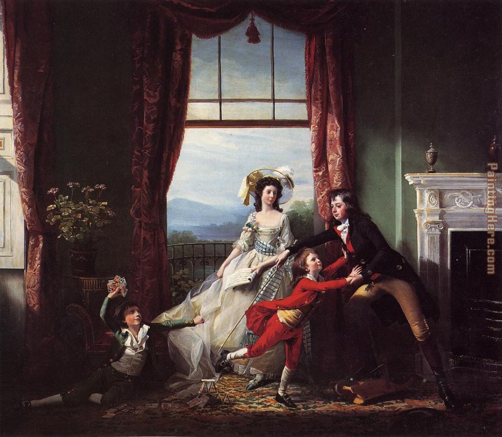 The Stillwell Family painting - John Singleton Copley The Stillwell Family art painting